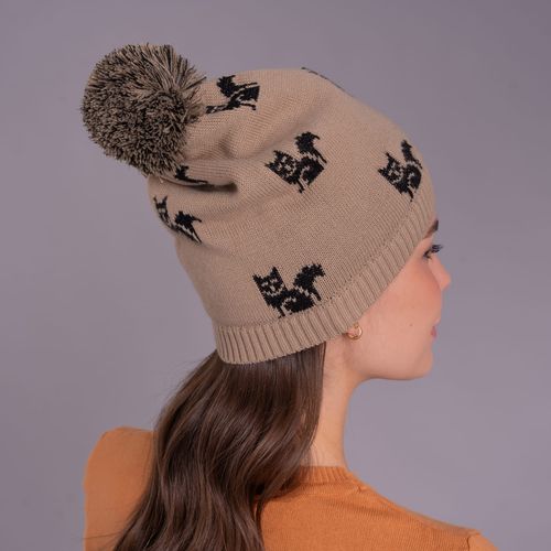 Gorro Térmico Feminino Shiny Snow Fox Tricô Premium