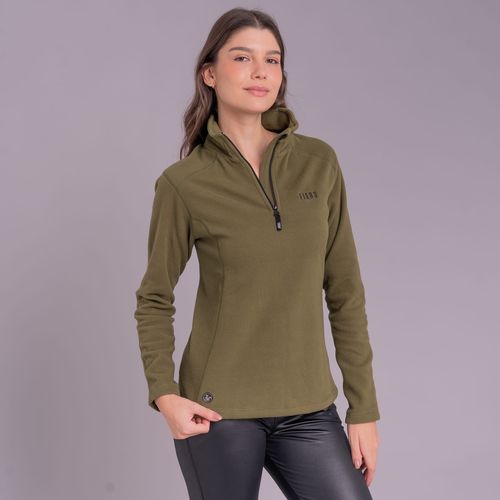 Fleece Térmico Feminino para neve e frio Meio Zíper Nuuk Original