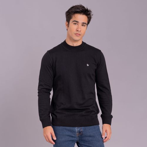Suéter masculino Wengen gola alta em tricô