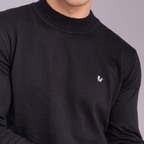 Suéter masculino Wengen gola alta em tricô