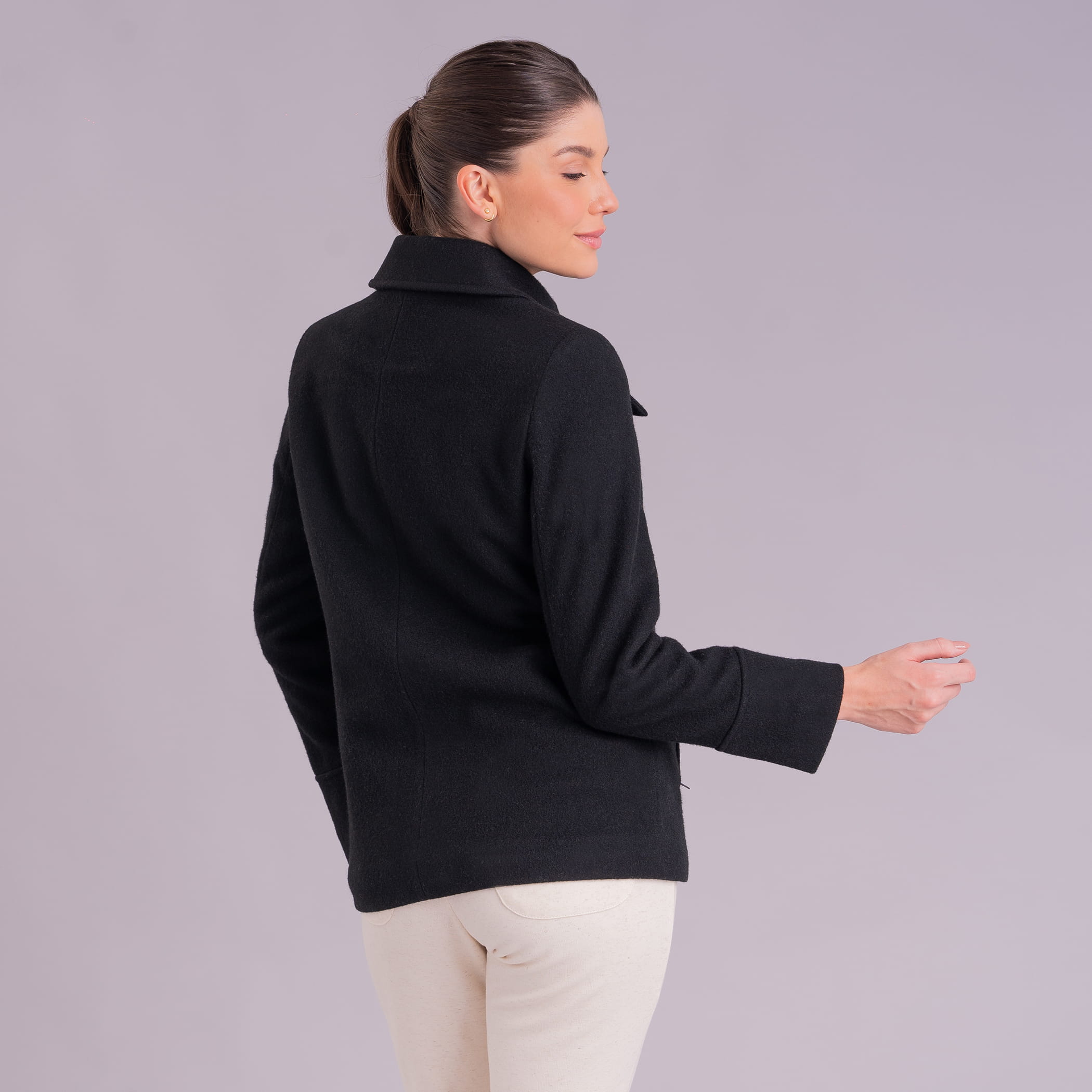 Casaco térmico feminino Cachi em lã premium