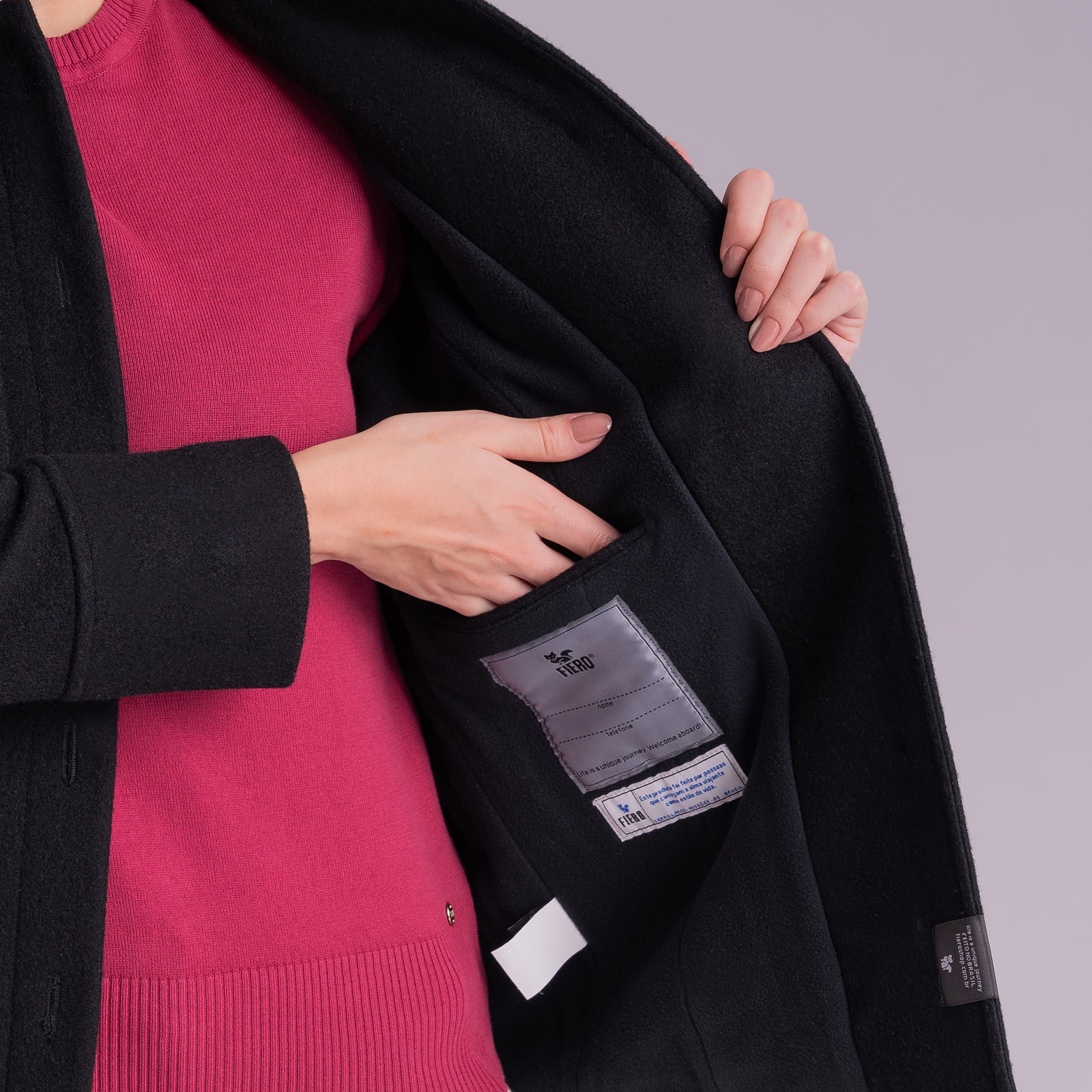Casaco térmico feminino Cachi em lã premium