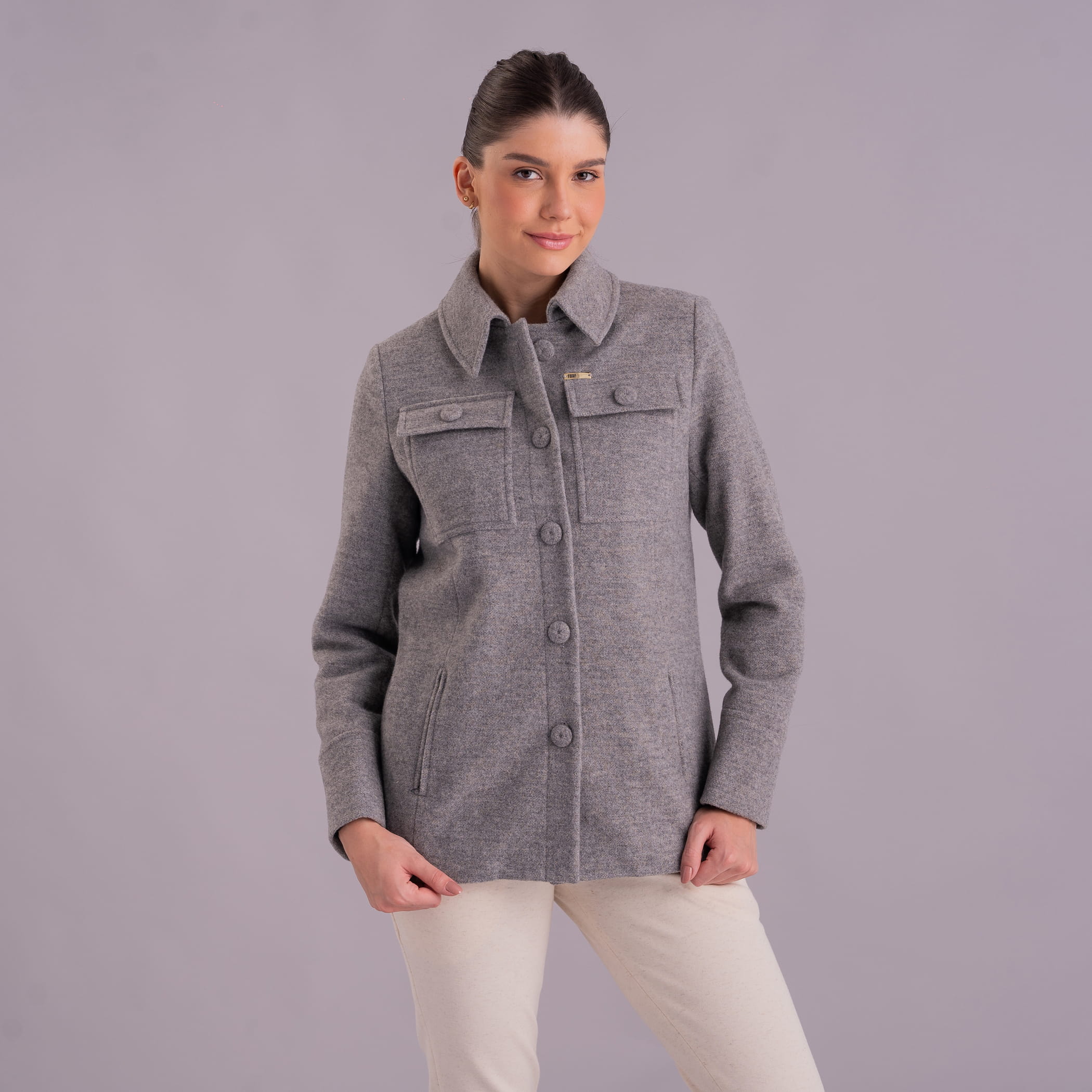 Casaco térmico feminino Cachi em lã premium