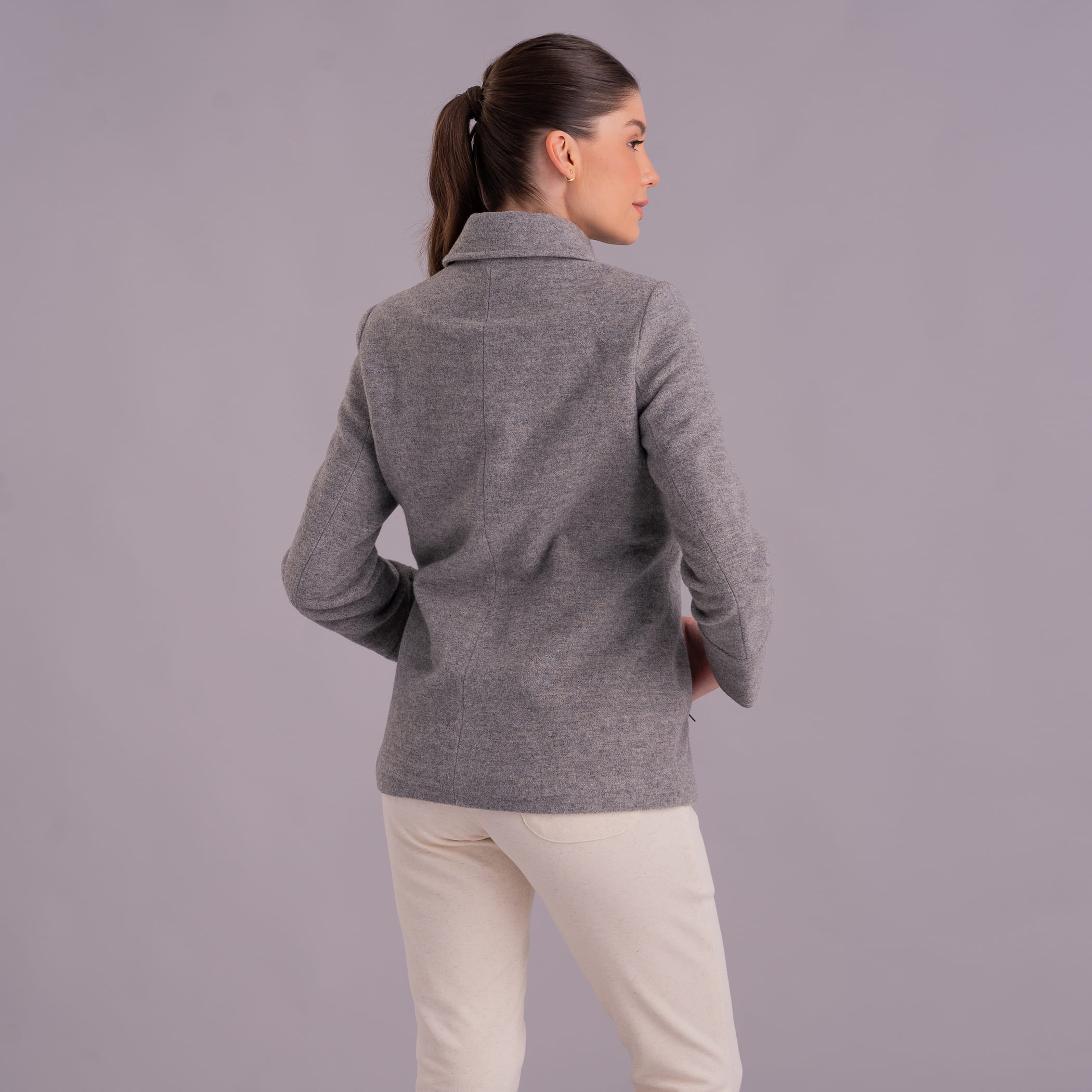 Casaco térmico feminino Cachi em lã premium