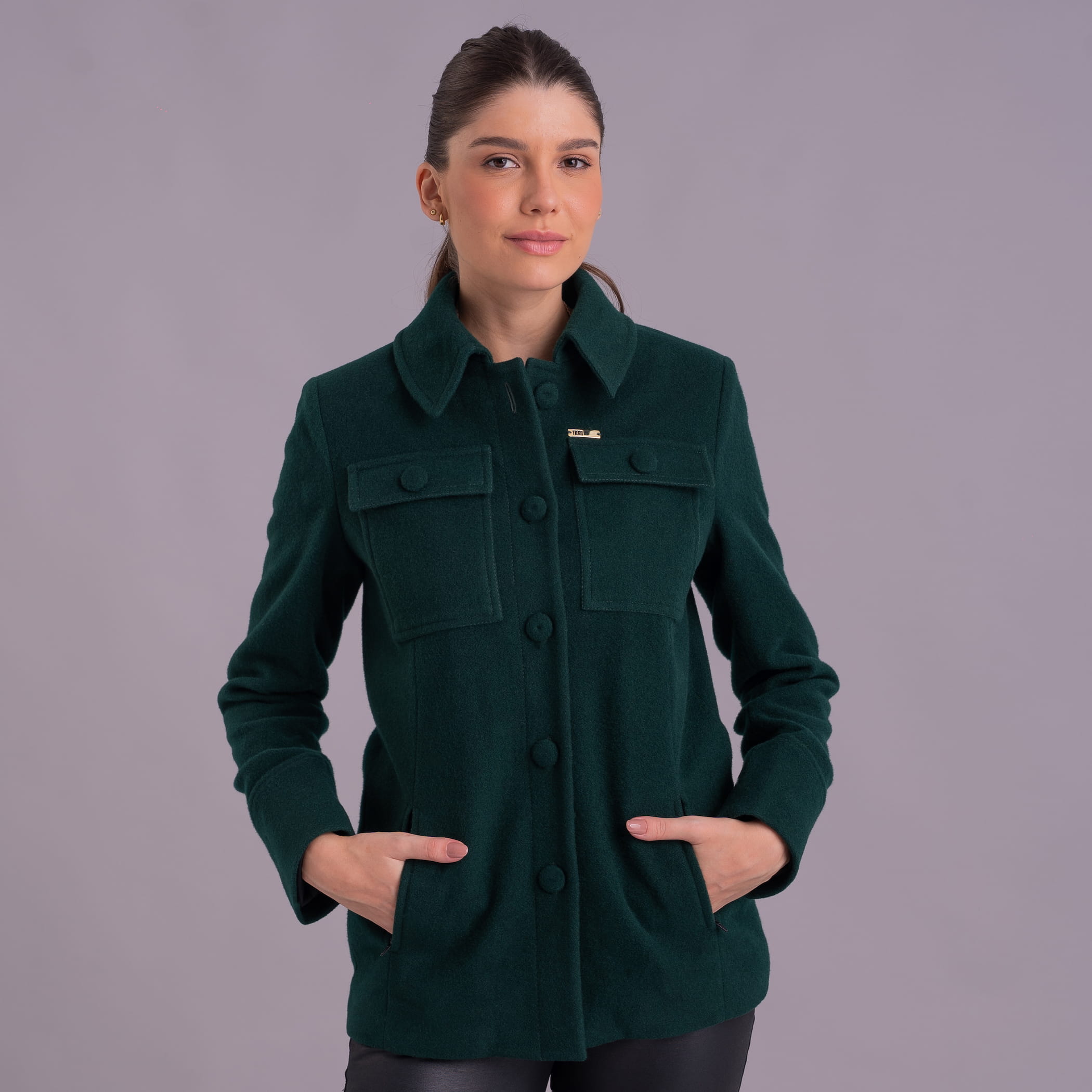 Casaco térmico feminino Cachi em lã premium