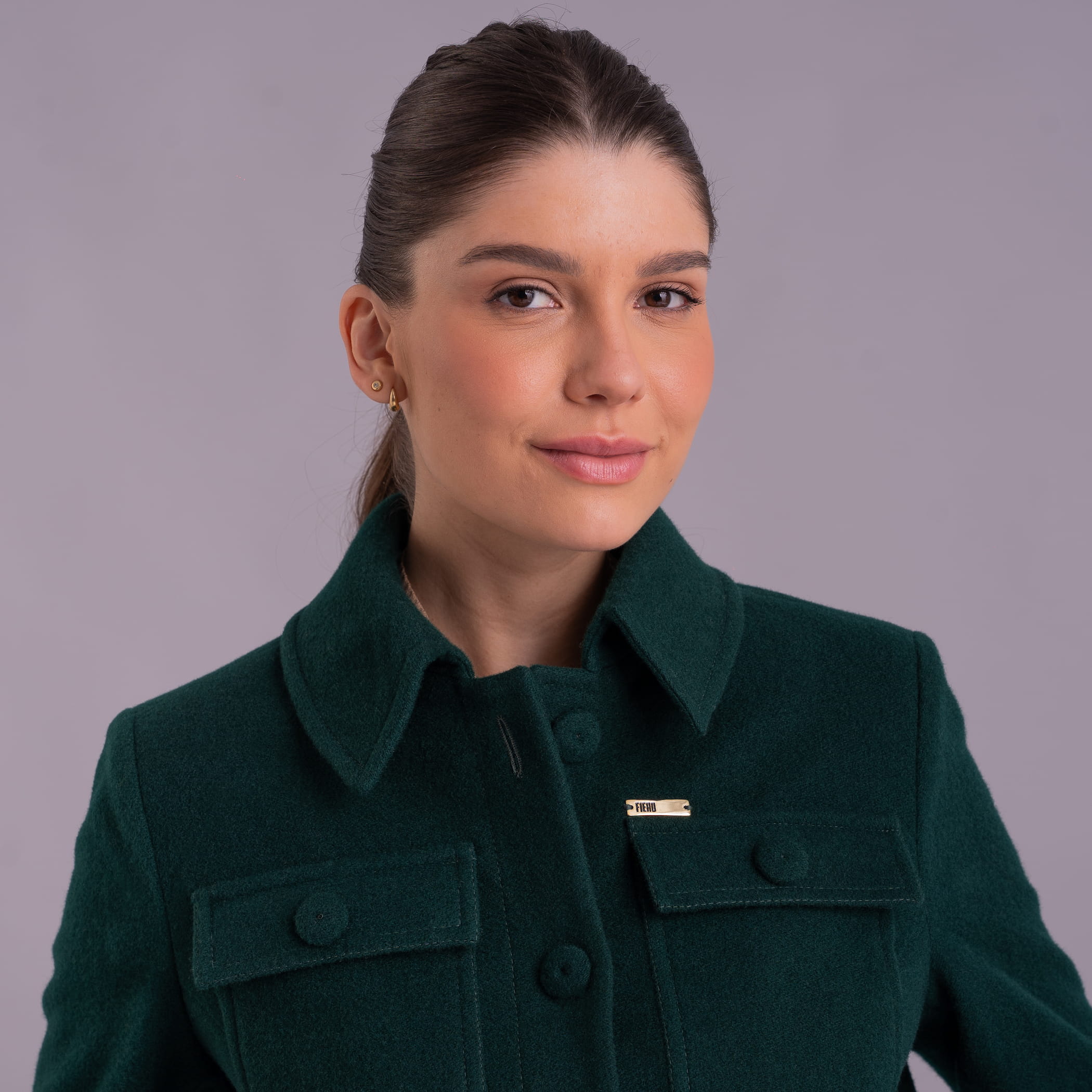 Casaco térmico feminino Cachi em lã premium