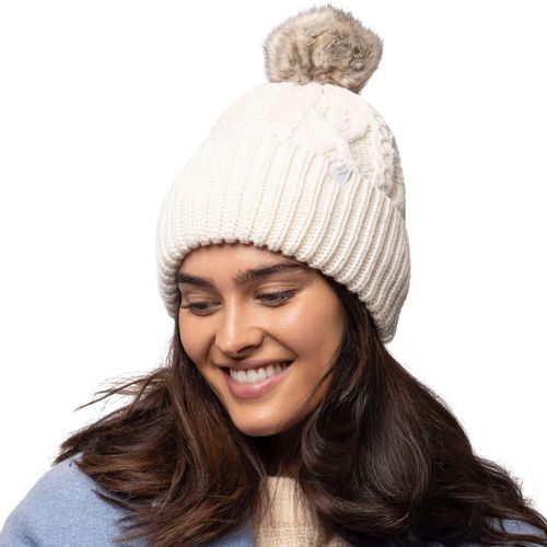 Gorro Térmico Feminino Pompom Solna em Tricô Heat Holders - Bege