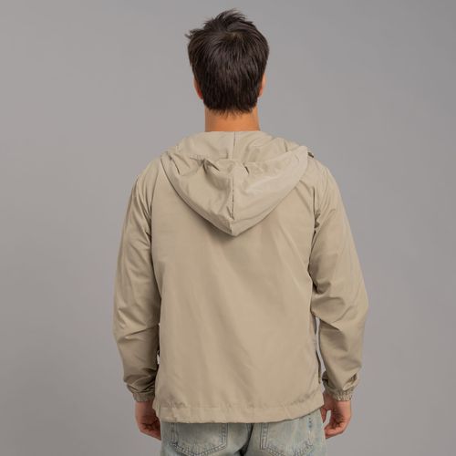 Jaqueta masculina corta vento Wind Block com capuz