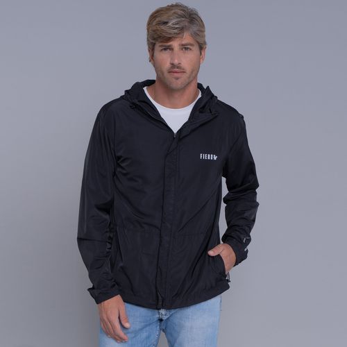 Jaqueta masculina corta vento Wind Block com capuz