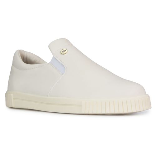 Tênis de couro Slip on feminino Street Lumeo 25157