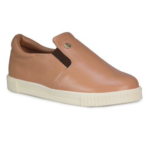 Tênis de couro Slip on feminino Street Lumeo 25157