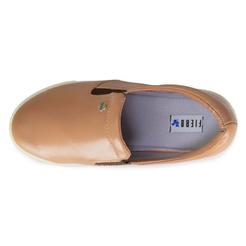 Tênis de couro Slip on feminino Street Lumeo 25157