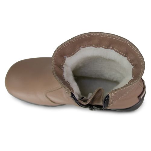 Bota para neve feminina com couro impermeável New Cervinia em lã sintética Ref.:23401