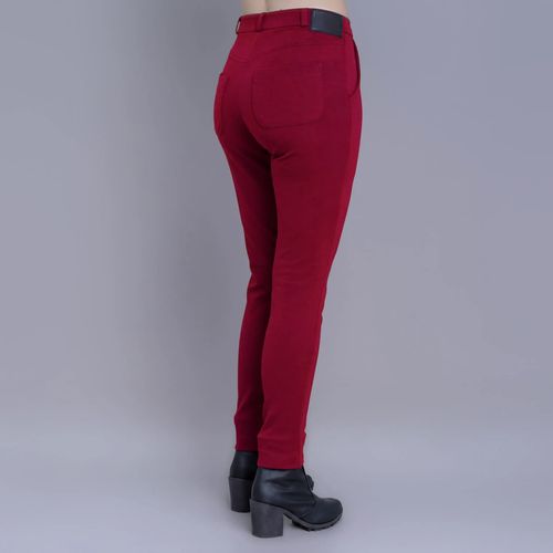 Calça feminina skinny de malha premium Linz