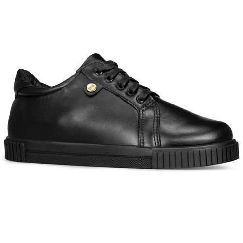 Tênis feminino de couro Street Selvor com forro térmico 25151