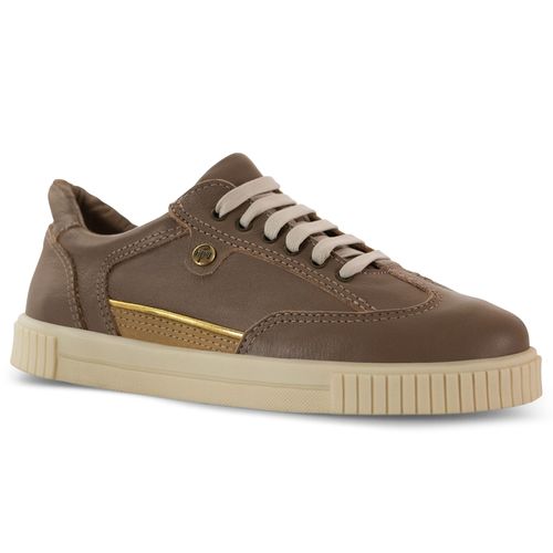 Tênis feminino de couro Street Liberty com forro térmico 25163
