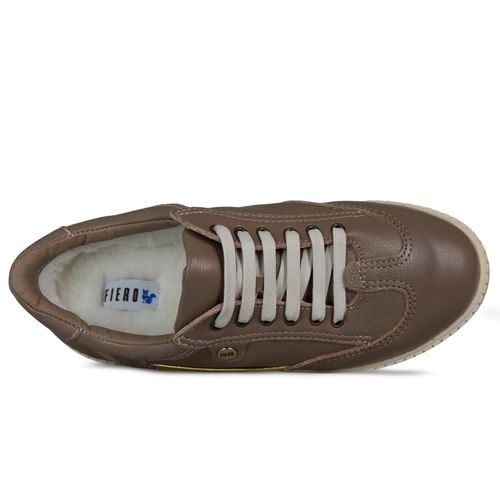 Tênis feminino de couro Street Liberty com forro em lã sintética 25164