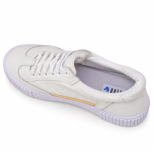 Tênis feminino de couro Street Liberty com forro térmico 25163