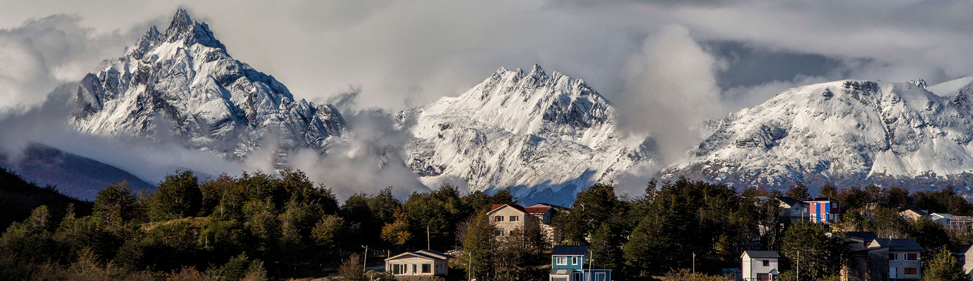paisagem de neve em ushuaia
